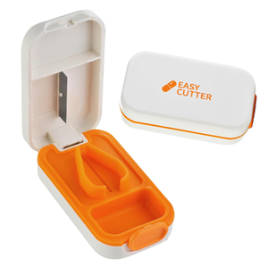 Bán buôn nhựa AM PM Loại bàn phím du lịch Pill Box dễ thương Mini Pill lưu trữ trường hợp sắc nét khác nhau nhựa Pill boxwith Cutter - Product Image 1