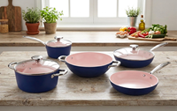 Vente en gros de casseroles et poêles en aluminium, fabricant OEM de batterie de cuisine sur mesure, ensemble de batterie de cuisine antiadhésive, fourniture d'usine et logo personnalisé