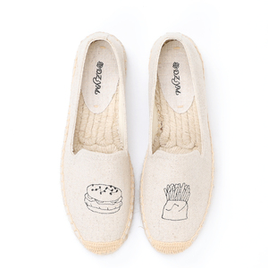 <span class=keywords><strong>Espadrilles</strong></span> en toile pour femmes, bout fermé, à enfiler, chaussures décontractées, brodées, en lin, semelle plate, respirantes, antidérapantes, printemps-été - Product Image 1