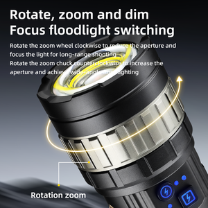 Chuyên nghiệp 50 Wát trắng Laser Đèn pin Zoomable chiến thuật không thấm nước Dive <span class=keywords><strong>Torch</strong></span> với IP65 đánh giá LED bóng đèn - Product Image 3