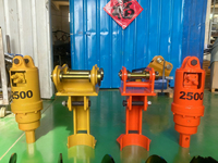 Accessoires d'excavatrice OEM : Tarière hydraulique pour vis de fondation pour excavatrice