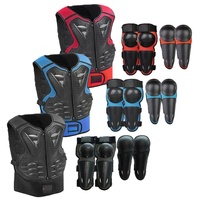 Veste de protection rigide pour enfants, avec protections coudes et genoux, anti-chute, pour moto tout-terrain VTT, gilet de protection dos et poitrine, collection Printemps