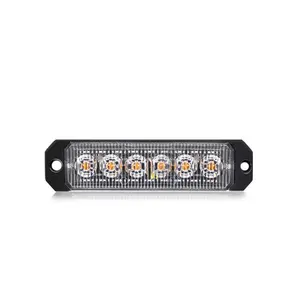 Luz lateral superbrillante de 6LED, lámpara estroboscópica de 12V y 24V, luces de emergencia a prueba de agua, luz indicadora de advertencia para camiones, coches y vehículos