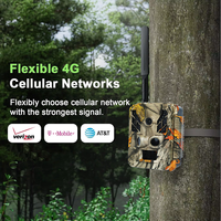 Cámara de Vida Silvestre 4G con Grabación de Video 1080p, Visión Nocturna, Seguridad, Impermeable IP67, Cámara de Caza para Exteriores 4G LTE