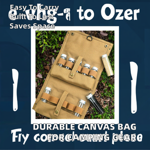 Sac de rangement pliable en toile durable et léger pour le camping en plein air, ensemble portable de bouteilles de gaz et d'épices, randonnée, barbecue, fête, toutes saisons - Product Image 2
