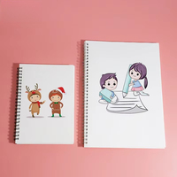 Carnet de notes à spirale vierge pour sublimation, couverture en papier blanc format A4 A5, en stock