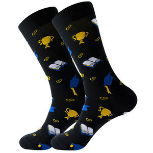 Calcetines de Jacquard para hombre, calcetín profesional divertido, con diseño de calabaza, esqueleto, astronauta, colorido, novedad, 2021 - Product Image 3