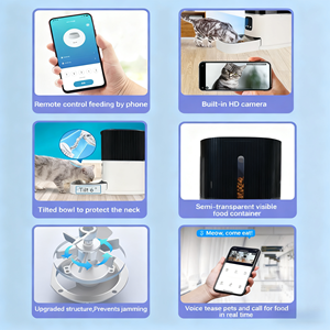 Akıllı 6L Pet besleyici kamera APP WiFi kontrolü için akıllı evcil hayvan besleyici ses kayıt otomatik evcil hayvan besleyici gıda dağıtıcı kedi ve köpek - Product Image 3