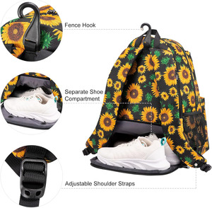 Free sample Professional Waterproof Sports Tennis Racket Bag <b>Backpack</b> <b>Large</b> Travel <b>Women</b> Tennis Carry Bag - Product Image 3