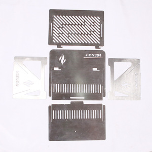Barbecue d'extérieur détachable, réchaud de camping, gril à charbon de bois, rôtissoire détachable en acier inoxydable, poêle à bois - Product Image 4