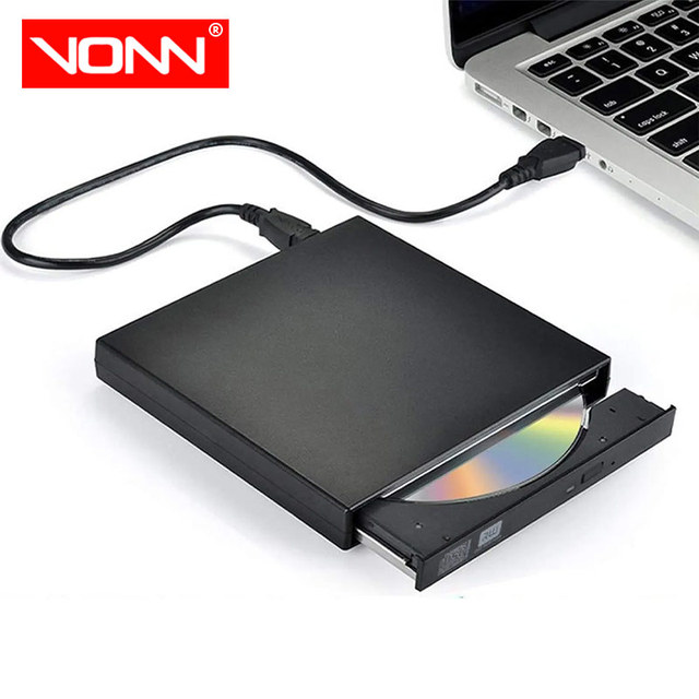 Portable USB 2.0 External Optical Drive DVD/CD-RW Recorder DVD/CD Player for Laptop Desktop Mac OS Windows XP/7/8/10 Use