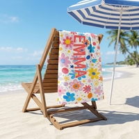 Custom Size Logo Cartoon Printed Beach Towel Fast Delivery Summer Large Microfiber Beach Towels Sand-free Jacquard Beach Towel