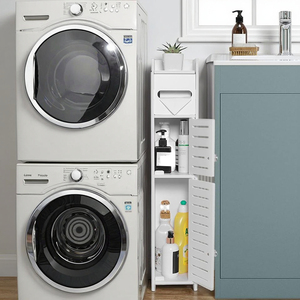 Doppio livello sopra il gabinetto di stoccaggio della toilette per i piccoli spazi sottile porta <span class=keywords><strong>carta</strong></span> con il pavimento ad angolo bagno di stoccaggio - Product Image 3