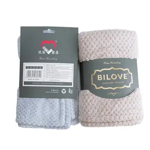 Serviette de séchage en microfibre pour cheveux Waffle Weave serviette à séchage rapide corail Ananas Grille serviette de cheveux douce et super absorbante 35*75cm