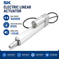 Varilla de Empuje Eléctrica de 12 V y 24 V CC, Motor Lineal de Alto Torque, Galvanizado, Color Gris Plateado, Dispositivo de Elevación Industrial de Empuje y Tracción