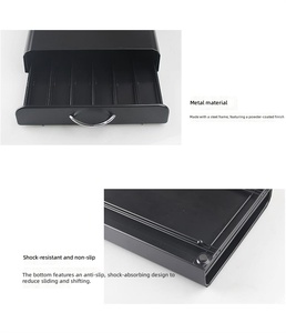 Tiroir de rangement pour dosettes de café, boîte de rangement de capsules de café de bureau, support de rangement en métal pour <span class=keywords><strong>Nespresso</strong></span>, base de machine à café de type tiroir - Product Image 6