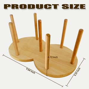 Portabicchieri compatto in bambù, versatile, da installare a terra per lavabo, bagno, tazze da collutorio, bicchieri e tumbler - Product Image 6