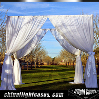 Système de toile de fond portable en tuyaux et draperies |   Support de rideau réglable pour événements et mariages
