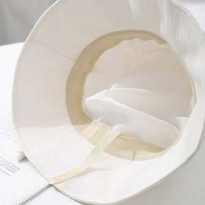 Chapeau Bob d'été décontracté pour femme et fille, protection solaire, design plissé avec nœud - Product Image 4