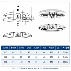 Étrier de quai escamotable en acier inoxydable 316 de qualité marine pour yacht et ponton - Product Image 5