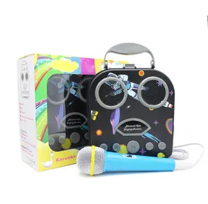 Nieuw Kinderspeelgoed Zwart Muzikaal Zangverhaal Speaker Speelgoed Kids Karaoke Zangmachine Speaker Met 1mic Voor Jongens En Meisjes Geschenken