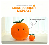 Op maat gemaakte pluche expressie oranje hanger sleutelhanger met smiley gezicht pluizig gevuld fruit speelgoed groothandel cadeau voor iedereen
