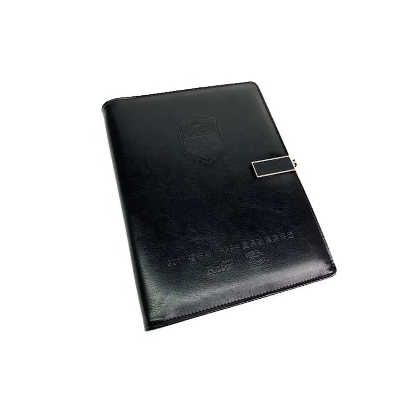 Prezzo di fabbrica 6 Fori Raccoglitore Ad Anelli Notebook Sciolto Foglia B5 Nero DELL'UNITÀ di elaborazione Della Copertura del Cuoio Notebook