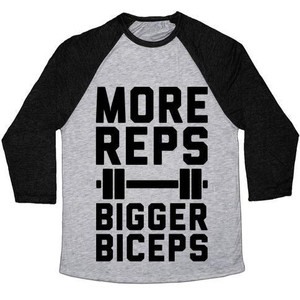More Reps Bigger Biceps Unisex Tri-Blend <b>Baseball</b> <b>Tee</b> - Product Image 5