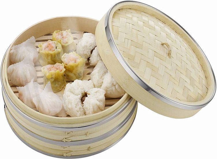 MOUMOUTEN Cuiseur vapeur à 3 étages en acier inoxydable pour cuisson à la vapeur Dim Sum - Poêle de cuisson pour aliments et légumes avec poêle empilable pour raviolis MOUMOUTEN Cuiseur vapeur à 3 étages en acier inoxydable pour cuisson à la vapeur Dim Sum - Poêle de cuisson pour aliments et légumes avec poêle empilable pour raviolis