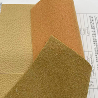 Tissu en similicuir PVC gaufré écologique à grain de litchi foncé pour chaussures, tables, canapés, meubles, sacs et projets d'artisanat