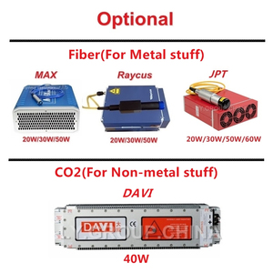 เครื่องยิงเลเซอร์ไฟเบอร์ออปติก JPT 20W/30W/50W เลเซอร์ CO2 สำหรับวัสดุที่ไม่ใช่โลหะ ไม้ อะคริลิก เครื่องยิงเลเซอร์ 30W/40W - Product Image 5