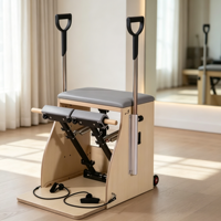 Chaise de Pilates Wunda en bois avec système à ressorts complet, chaise d'exercice Pilates pour salle de sport, studio, entraînement de la force du tronc, mise en forme du corps