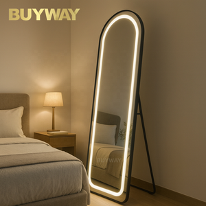 <span class=keywords><strong>Espejo</strong></span> de cuerpo entero LED para decoración de <span class=keywords><strong>pared</strong></span>, <span class=keywords><strong>espejo</strong></span> de pie para sala de estar con sensor de movimiento, interruptor y vidrio templado - Product Image 1