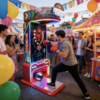 LEON Nouvelle Machine de Jeu Sportif Électronique à Monnayeur en Acier Inoxydable, Personnalisable avec Logo, Machine d'Arcade de Boxe Électronique de Force