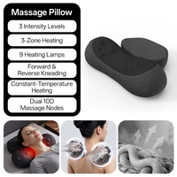 Coffret Cadeau de Massage Électrique : Masque de Sommeil en Soie Chauffant et Coussin de Massage Cervical pour Soulagement Musculaire