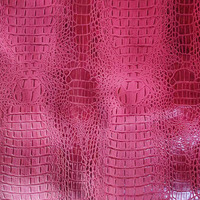 Cuir PU synthétique gaufré à motif de peau de crocodile recyclé écologique pour chaussures extensibles sacs vêtements meubles