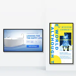32 inch 43 49 55 tường Màn hình Màn hình TV bảng quảng cáo hiển thị Player 4k kỹ thuật số biển và hiển thị Bảng menu biển quảng cáo