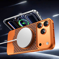 Coque de protection magnétique texturée en alliage d'aluminium de luxe avec support intégré pour iPhone 17 Pro Max – Motif premium – Vente en gros