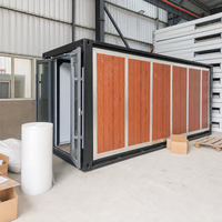 Maison préfabriquée modulaire portable en conteneur de 20 pieds, assemblage rapide, 2 chambres, pour l'hébergement des travailleurs du bâtiment