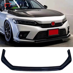 Carlong 2022-2024 pour <span class=keywords><strong>Honda</strong></span> pour <span class=keywords><strong>Civic</strong></span> PP plastique lèvre avant pare-chocs Kit haute matière corps avec crochet de remorquage <span class=keywords><strong>noir</strong></span> état neuf - Product Image 2