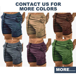 Personnalisé pour hommes 100% polyester Fitness Running Workout Shorts respirant solide à séchage rapide Gym Basketball Shorts de sport pour hommes - Product Image 2