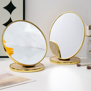 Specchio da Tavolo Rotondo Personalizzato per Trucco, Specchio Cosmetico Quotidiano Rotondo e Quadrato in Legno - Product Image 4