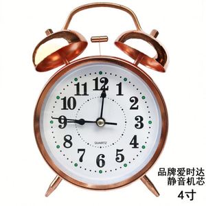 Dropshipping shopify siêu lớn đồng hồ báo thức cho người ngủ nặng người lớn đôi chuông Retro 4 inch im lặng không đánh dấu thạch anh - Product Image 3
