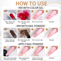 OEM ODM Gel transparent 3D effet araignée élastique pour nail art, application au pinceau, compatible avec la poudre chromée pour la sculpture de lignes