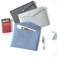 Dossiers de documents transparents en plastique avec boutons pression pochette d'enveloppe de boutons en pvc dossier de fichiers a4