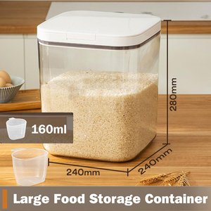 Wholesale Plastic PP Glossy Rectangle Home Kitchen Rice Storage <b>Containers</b> 20-35L Capacity Moisture Proof Food Grains Lids - Product Image 2