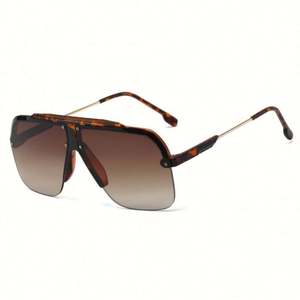 Gafas de Sol Cuadradas de Moda 2021 para Hombre y Mujer, Protección UV400, Tamaño Grande, Montura Media Extra Grande - Product Image 5