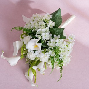 Cross-border <b>Love</b> Artificial Wedding Bouquet White Calla <b>Lily</b> Hydrangea Floral Arrangement For Home Decor And Wedding Props - Product Image 3