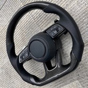 <span class=keywords><strong>Volante</strong></span> de fibra de carbono A3 <span class=keywords><strong>A4</strong></span> A5, parte inferior plana <span class=keywords><strong>A4</strong></span> B8 A5 S3 S4 S5, <span class=keywords><strong>volante</strong></span> de cuero semiperforado para <span class=keywords><strong>Audi</strong></span> - Product Image 5