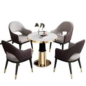 Nordic Style Home Furniture Restaurant Hotel Lounge Coffee Shop Cafe Marble Round Coffee Side End Table